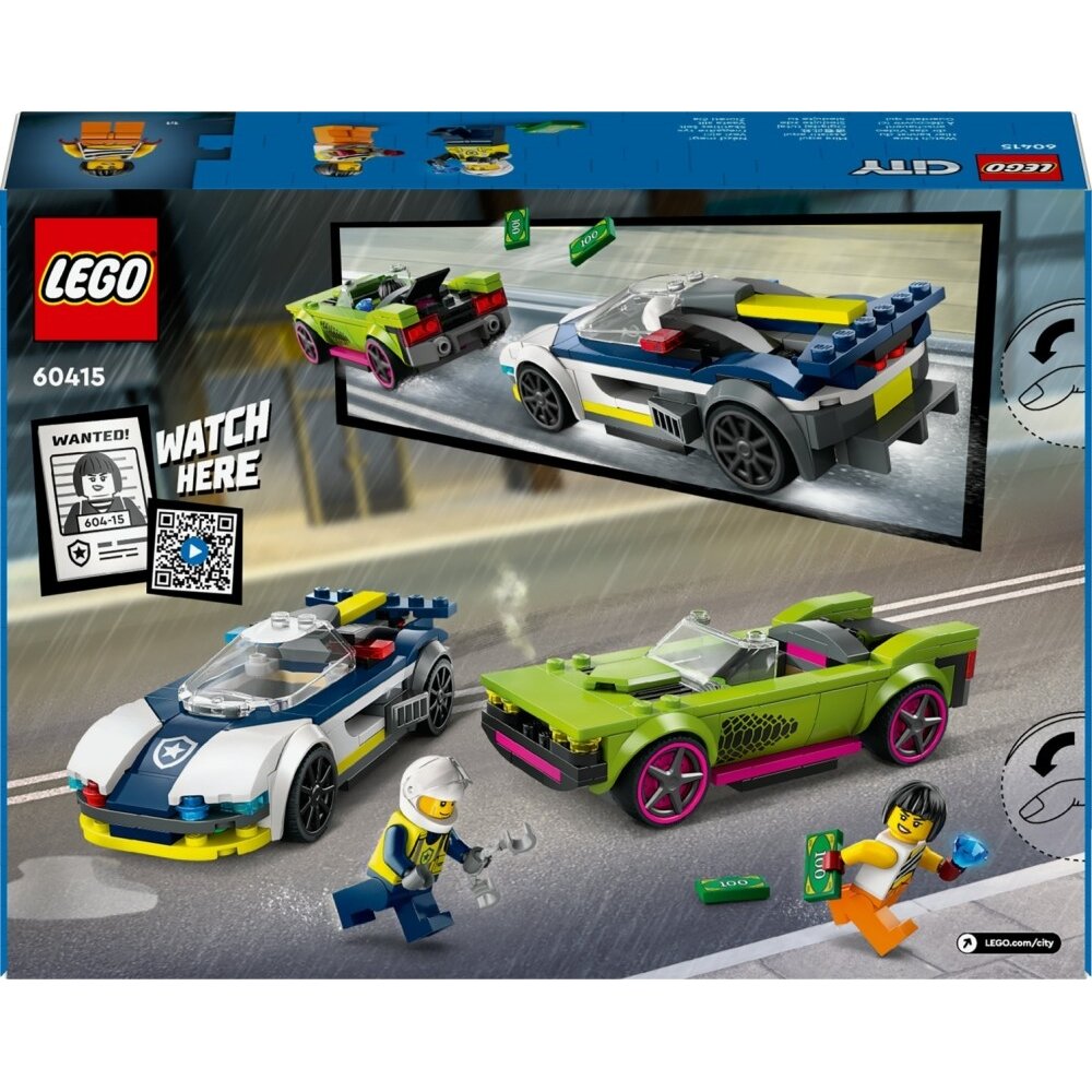 60415 LEGO® City Policijos Automobilis Ir Galingo Automobilio Gaudynės (+6m) 8