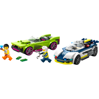 60415 LEGO® City Policijos Automobilis Ir Galingo Automobilio Gaudynės (+6m) 7