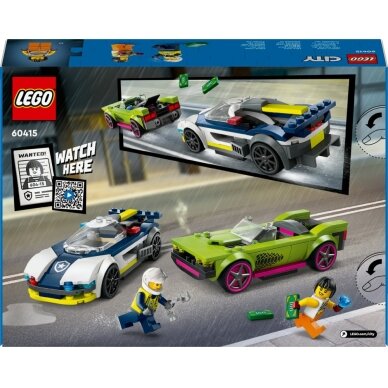 60415 LEGO® City Policijos Automobilis Ir Galingo Automobilio Gaudynės (+6m) 8