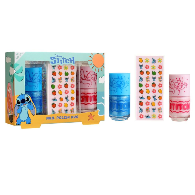 AIR-VAL Stitch nagų lako ir lipdukų rinkinys (+3mėn)
