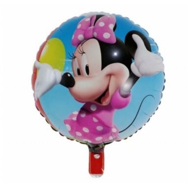 Apvalus balionas"Minnie mouse" (spalvotas)