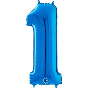 Balionas skaičius "Mėlynas tamsiai" 1 (66cm)