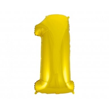 Balionas skaičius 1 (auksinė/92cm)