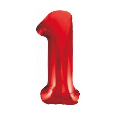 Balionas skaičius 1 (raudona/85cm)