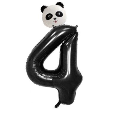Balionas skaičius 4 "Panda" (81cm)