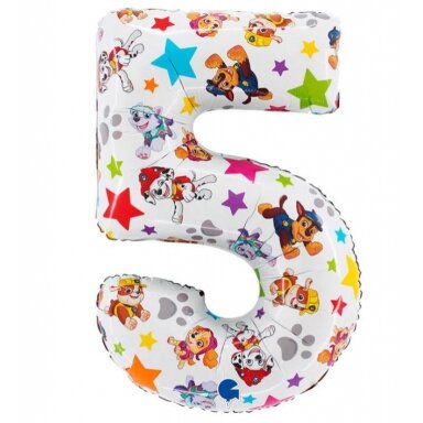 Balionas skaičius 5 Šuniukai patruliai (66cm)