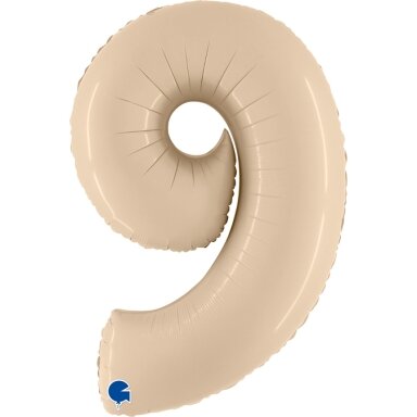 Balionas skaičius "Kreminis" 9 (102cm)