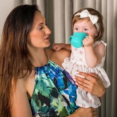 BabyOno ergonomiškas mokomasis puodelis (+12mėn/mėtinis) 4 BabyOno ergonomiškas mokomasis puodelis (+12mėn/mėtinis) 4