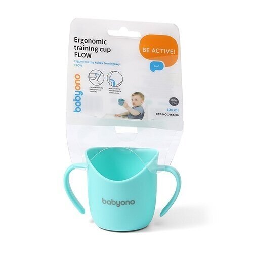 BabyOno ergonomiškas mokomasis puodelis (+12mėn/mėtinis) 2 BabyOno ergonomiškas mokomasis puodelis (+12mėn/mėtinis) 2