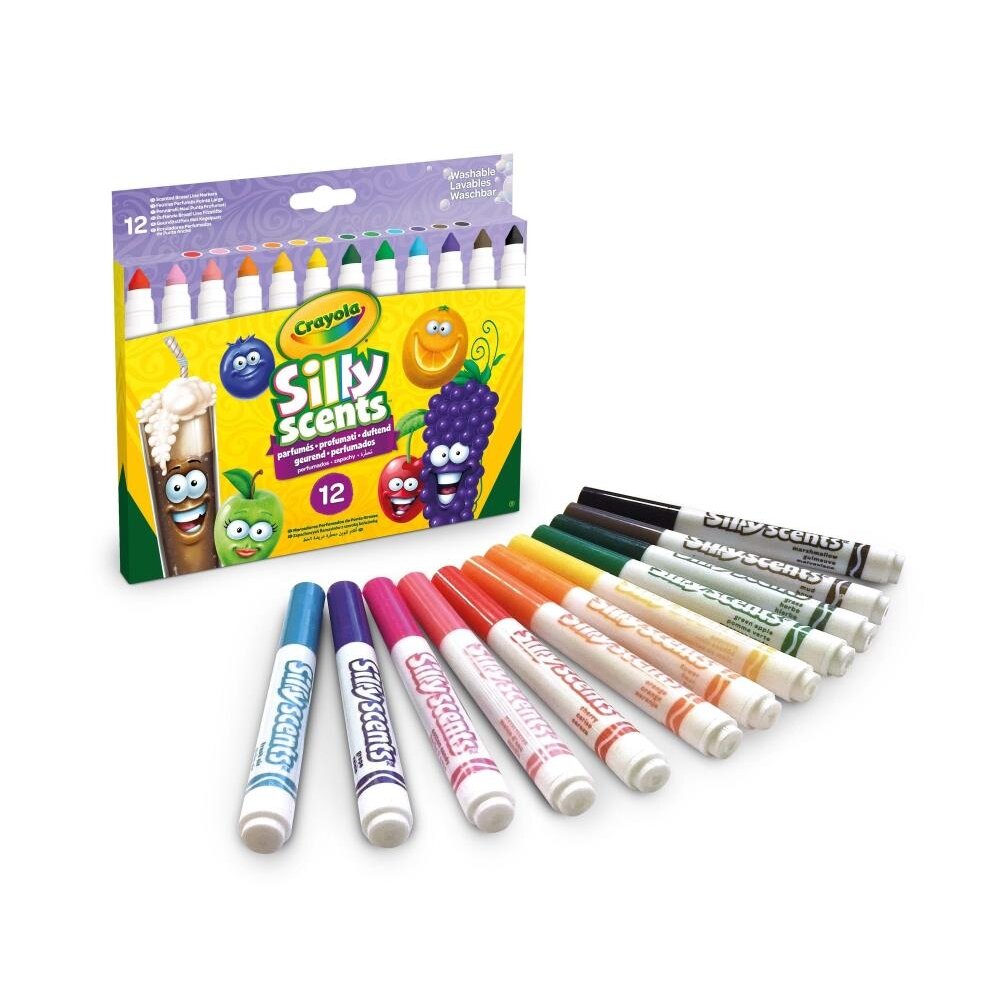 CRAYOLA Nuplaunami kvepiantys flomasteriai (12vnt) CRAYOLA Nuplaunami kvepiantys flomasteriai (12vnt)
