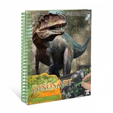 DINOSART kūrybinė knyga "Scratch & Sketch" 7m. +