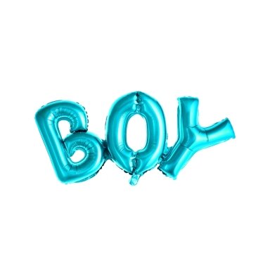 Folinis balionas "BOY" (melsvas/67x29 cm)