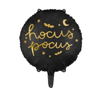 Folinis balionas juodas "Hokus Pokus" (6vnt./30cm)