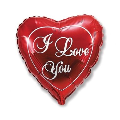 Folinis balionas raudonas "I love you" (46cm)