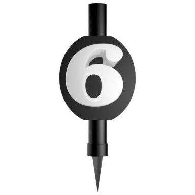 Fontanas su skaičiumi 6 (12cm)