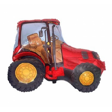 Forminis balionas traktorius raudonas "Technika" (75cm)