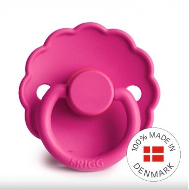 "FRIGG" Čiulptukas Daisy Round Latex Fuchsia Pacifier