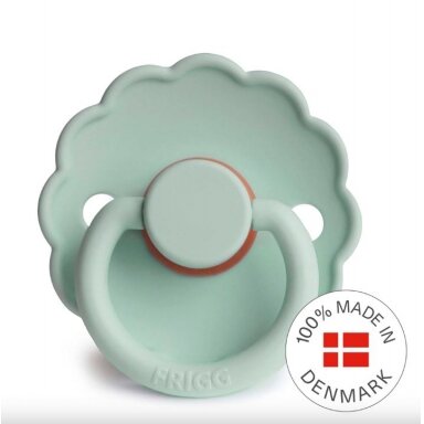 "FRIGG" Čiulptukas Daisy - Round Latex Pacifier - Seafoam