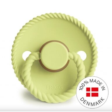 "FRIGG" Čiulptukas Rope - Round Latex Pacifier - Green Tea