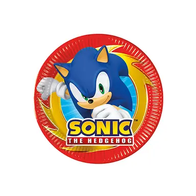 Lėkštutės "Ežiukas Sonic" (8vnt./20cm)