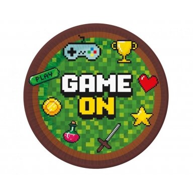 Lėkštutės "Game On" (6vnt/23cm)