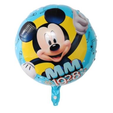 Mėlynas apvalus balionas "Mickey mouse"