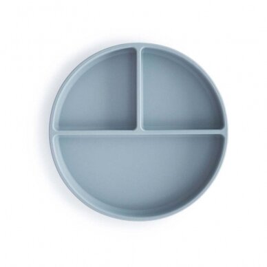 "Mushie" silikoninė prilimpanti lėkštė Powder blue 1 "Mushie" silikoninė prilimpanti lėkštė Powder blue 1