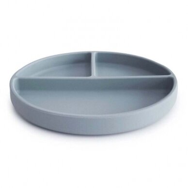 "Mushie" silikoninė prilimpanti lėkštė Powder blue