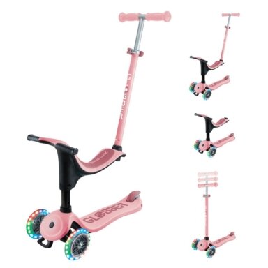Paspirtukas Go Up Sporty Lights V2 "GLOBBER" (pastelinis rožinis)