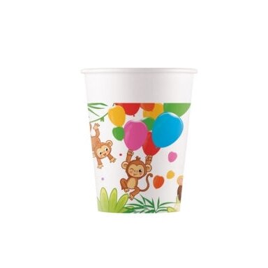 Puodeliai "Gimtadienis džiunglėse" (8vnt/200ml)