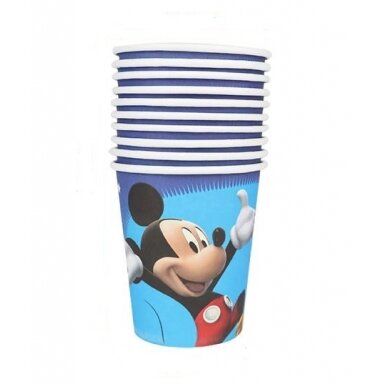 Puodeliai mėlyni "Mickey mouse" (10vnt)