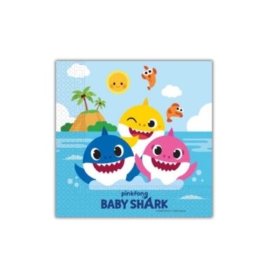 Servetėlės "Baby Shark" (20 vnt)