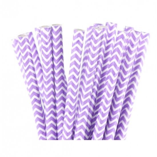 Šiaudeliai "Violetinė su balta bangele" (12vnt) Šiaudeliai "Violetinė su balta bangele" (12vnt)