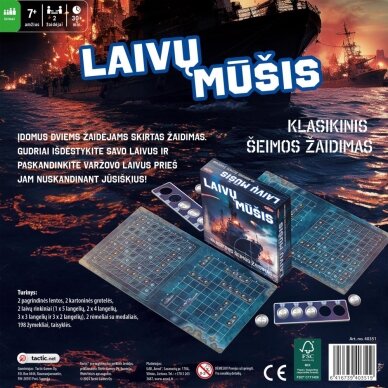 TACTIC Žaidimas „Laivų mūšis“ (Lietuvių kalba) (+7m) 1 TACTIC Žaidimas „Laivų mūšis“ (Lietuvių kalba) (+7m) 1