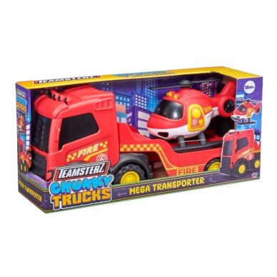 TEAMSTERZ Ugniagesių transporteris su sraigtasparniu, 35 cm (+18mėn)