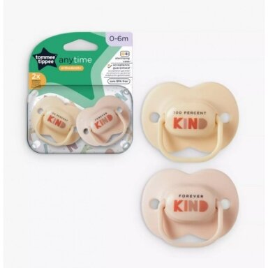 TOMMEE TIPPEE silikoniniai čiulptukai ANYTIME 0-6mėn
