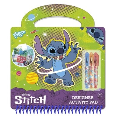 TOTUM DISNEY STITCH kūrybinis rinkinys Designer Activity Pad (+6m)