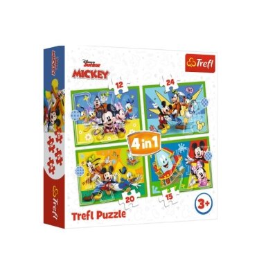 TREFL MICKEY MOUSE 4 dėlionių rinkinys „Peliukas Mikis“ (+3m)