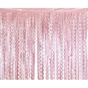 Žėrintis lietutis banguotas (rožinis su žvaigždutėmis/100x200cm)