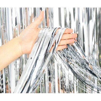 Žėrintis lietutis (sidabrinis/100x200cm) Žėrintis lietutis (sidabrinis/100x200cm)