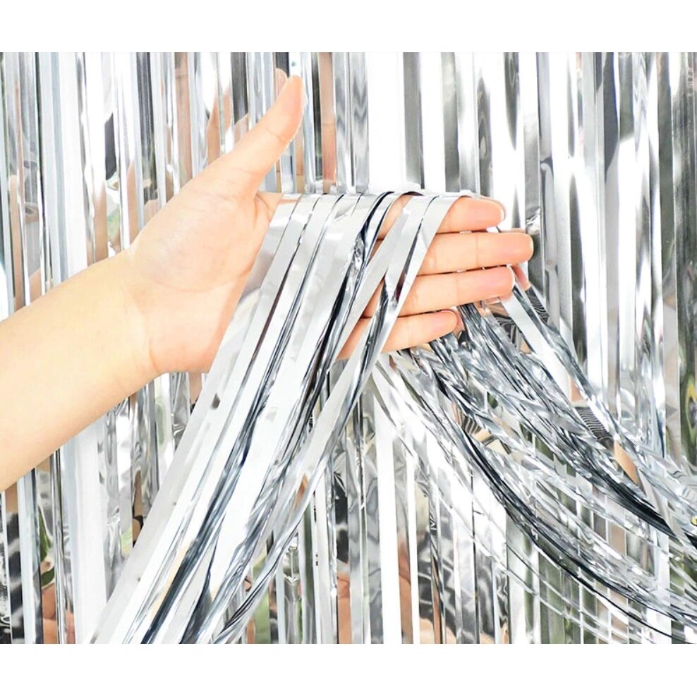 Žėrintis lietutis (sidabrinis/100x200cm) Žėrintis lietutis (sidabrinis/100x200cm)