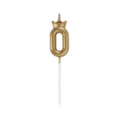 Žvakutė auksinė karūna 0 (6cm)