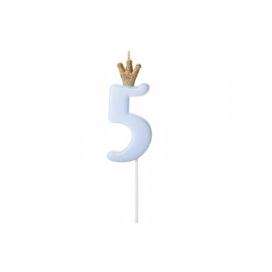 Žvakutės- smeigtukas 5 (melsva su karūna)