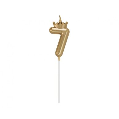 Žvakutė auksinė karūna 7 (6cm) Žvakutė auksinė karūna 7 (6cm)